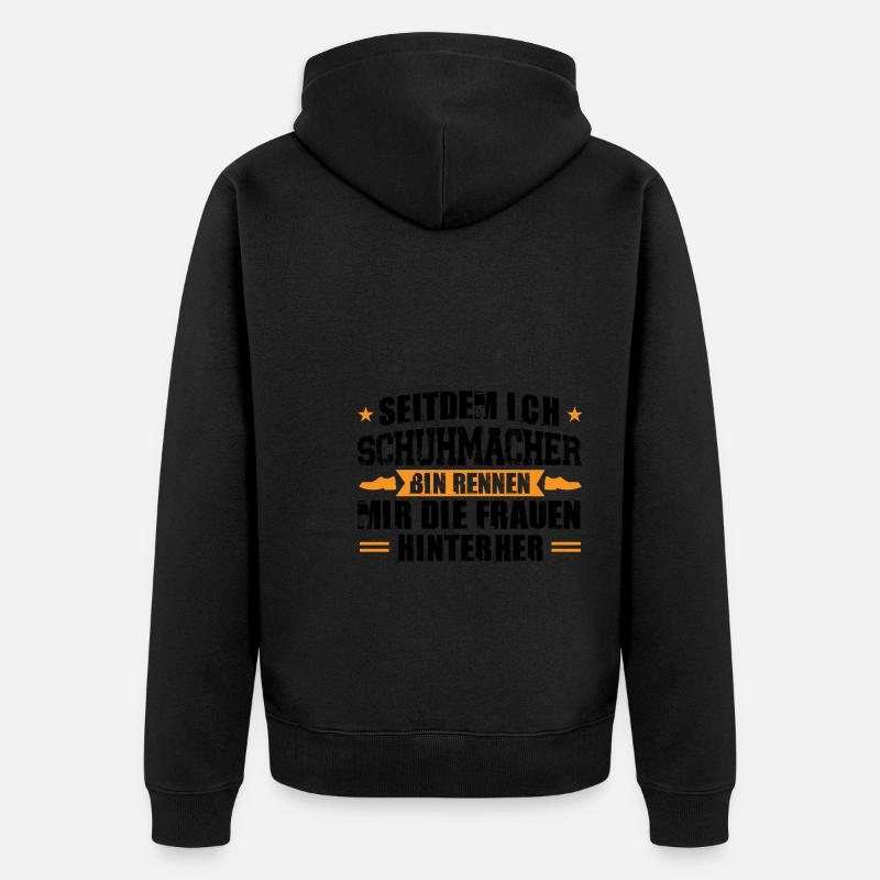 Schuster Beruf Schuhe Geschenk - Unisex Premium Bio Zip Hoodie - Schwarz