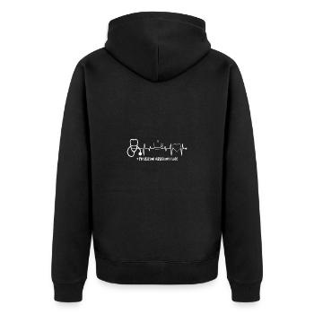Arzthelferin Krankenpflegerin Arztpraxis Assistent - Unisex Premium Bio Zip Hoodie - Schwarz - Hinten - Nico (187cm)