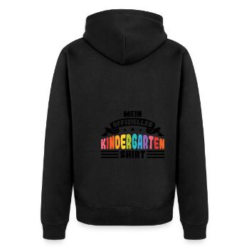 Kindergartenkind Kindergarten Kindergartenanfang G - Unisex Premium Bio Zip Hoodie - Schwarz - Hinten - Nico (187cm)