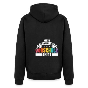 Vorschule Anfang Vorschulkind Geschenk - Unisex Premium Bio Zip Hoodie - Schwarz - Hinten - Nico (187cm)