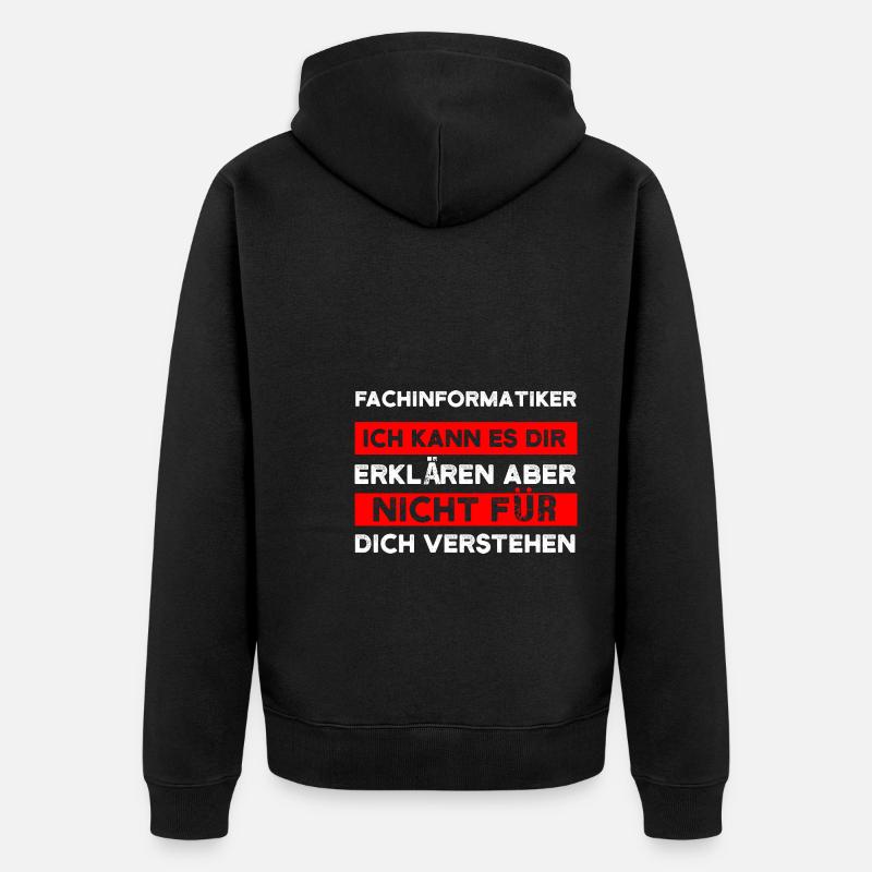 Fachinformatiker Beruf Programmierer Geschenk - Unisex Premium Bio Zip Hoodie - Schwarz
