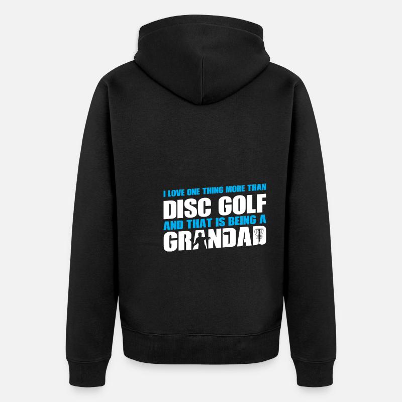 Discgolfer Discgolf Discgolfing Geschenk - Unisex Premium Bio Zip Hoodie - Schwarz