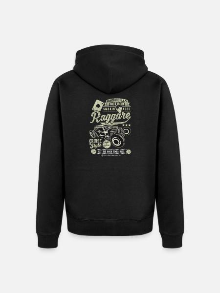 Raggare T-shirt Rockabilly Design för fans - Ekologisk premiumluvjack unisex - svart