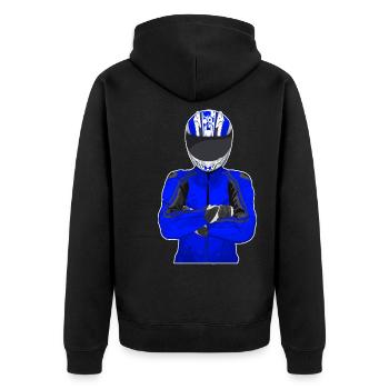 Moto Lifestyle / Moto / Moto motard - Veste à capuche bio Premium Unisexe - noir - Dos - Nico (187cm)
