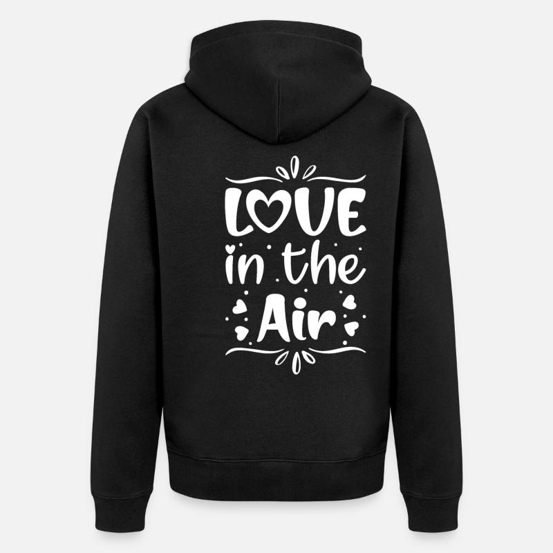 L’amour dans l’air - - Veste à capuche bio Premium Unisexe - noir