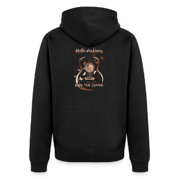 Bonjour les ténèbres mon vieil ami - Veste à capuche bio Premium Unisexe - noir - Dos - Nico (187cm)
