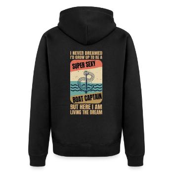 I Never Dreamed I'd Grow Up To Be A Super Sexy Boa - Unisex Premium Bio Zip Hoodie - Schwarz - Hinten - Nico (187cm)