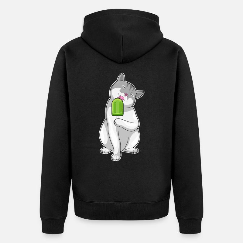 Popsicles pour chat - Veste à capuche bio Premium Unisexe - noir