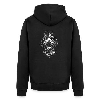 Caniche miniature Maman chien Caniche miniature Wilsigns - Veste à capuche bio Premium Unisexe - noir - Dos - Nico (187cm)