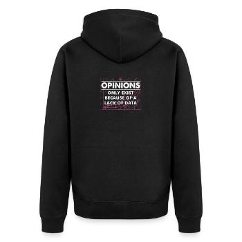Data Science Lack of - Unisex Premium Organic Zip Hoodie - black - Back - Nico (187cm)
