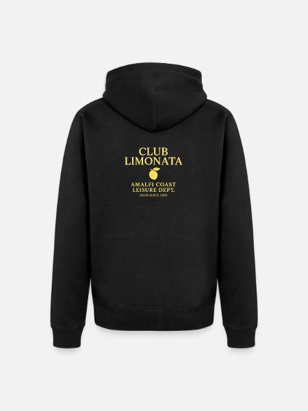 Club Limonata - Amalfi Coast Leisure Dept. - Unisex Premium Organic Zip Hoodie - black