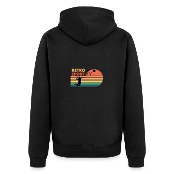 Sport Ballsport sport vintage rétro - Veste à capuche bio Premium Unisexe - noir - Dos - Nico (187cm)