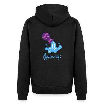 Aquarius 2 - Veste à capuche bio Premium Unisexe - noir - Dos - Nico (187cm)