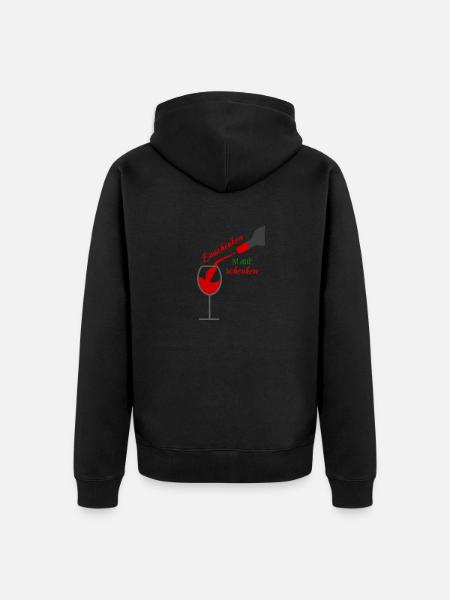 Einschenken ist auch schenken - Unisex Premium Bio Zip Hoodie - Schwarz