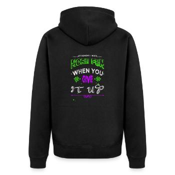 joke astronomy lovers art physics cool gift idea - Unisex Premium Bio Zip Hoodie - Schwarz - Hinten - Nico (187cm)