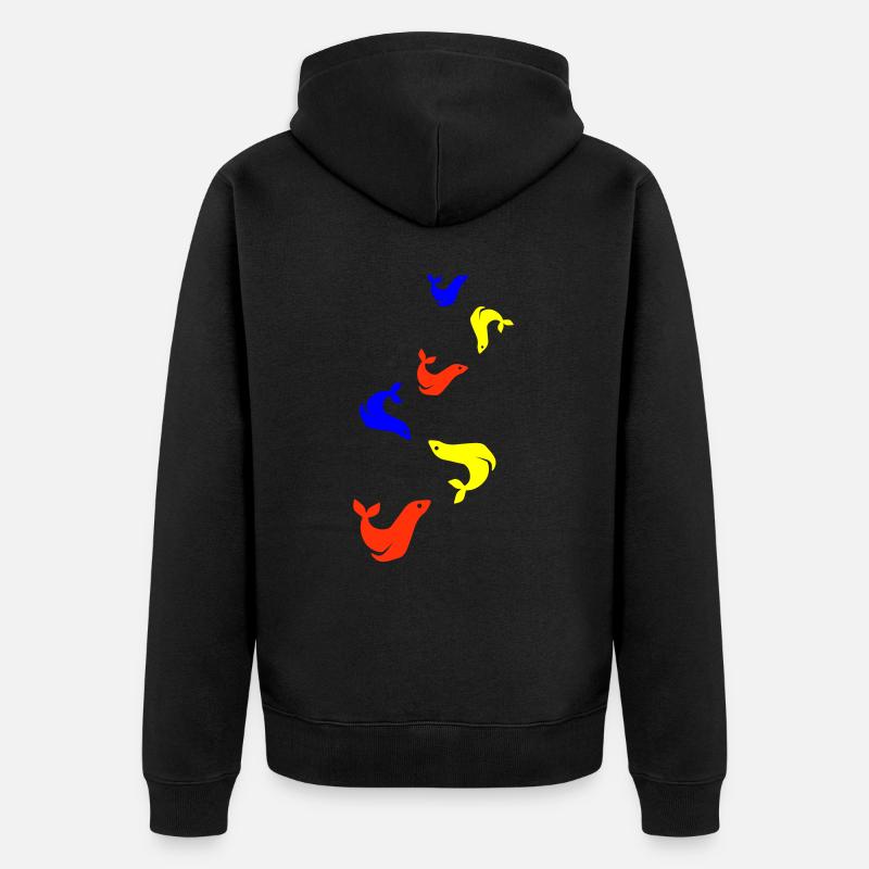 Sceau de phoque Bunte - Veste à capuche bio Premium Unisexe - noir