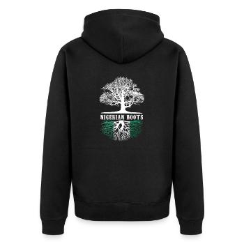 Nigéria Nigérian Afrique Flag Fierté I Cadeau - Veste à capuche bio Premium Unisexe - noir - Dos - Nico (187cm)