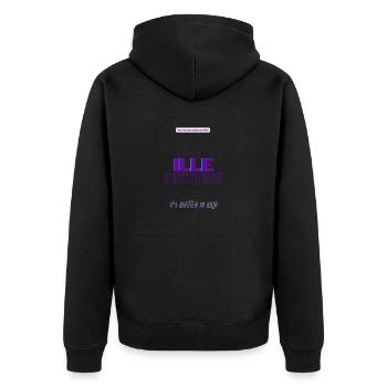 #pronounsarebeautiful ille/neutrx - Veste à capuche bio Premium Unisexe - noir - Dos - Nico (187cm)
