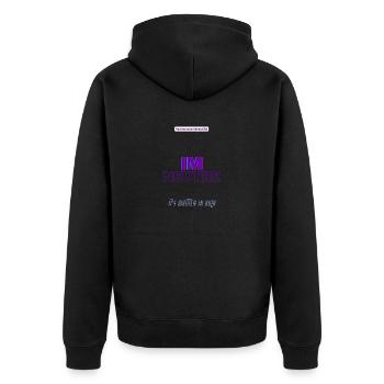 #pronounsarebeautiful im/neutre - Veste à capuche bio Premium Unisexe - noir - Dos - Nico (187cm)