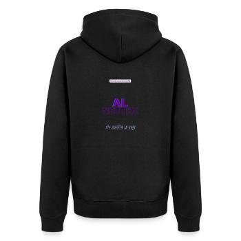 #pronounsarebeautiful al/neutrx - Veste à capuche bio Premium Unisexe - noir - Dos - Nico (187cm)