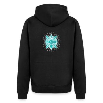 Kayak Water Sports - Unisex Premium Organic Zip Hoodie - black - Back - Nico (187cm)