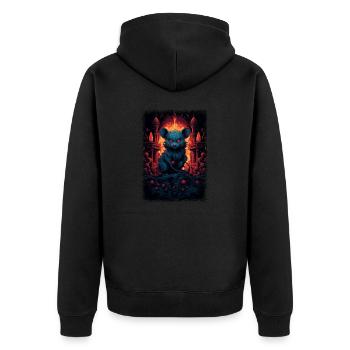 quote gift birthday present present idea gift idea - Unisex Premium Bio Zip Hoodie - Schwarz - Hinten - Nico (187cm)