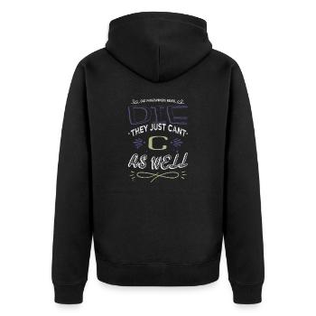 Gift Gamer Glitch Analyst Encrypt Hacking Code - Unisex Premium Organic Zip Hoodie - black - Back - Nico (187cm)