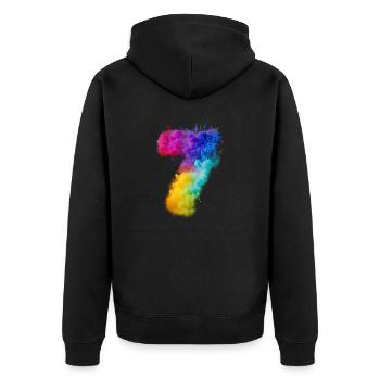 Birthday birthday party birthday gift born - Unisex Premium Organic Zip Hoodie - black - Back - Nico (187cm)