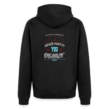 telescope birthday gift art happy christmas - Unisex Premium Bio Zip Hoodie - Schwarz - Hinten - Nico (187cm)
