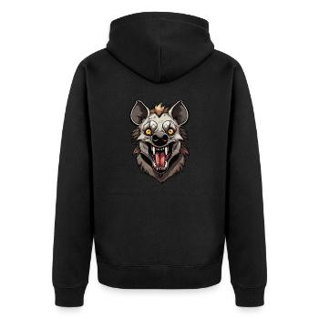 Hyène / Afrique / Safrai / Zoo / Wildis / Animal - Veste à capuche bio Premium Unisexe - noir - Dos - Nico (187cm)