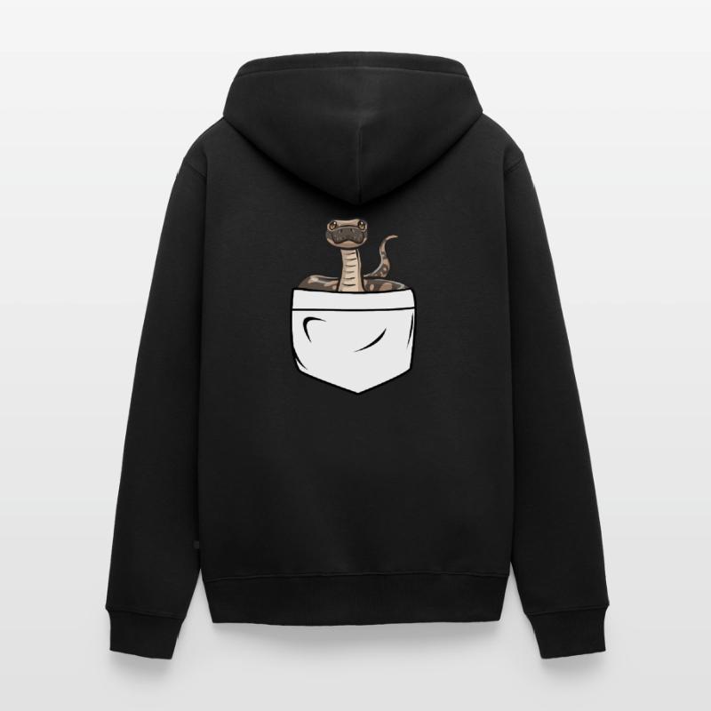 Ball Python Schlange Königspython Unisex Premium Bio Zip Hoodie