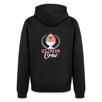 Ice Cream Crew Cône de cuillère d’été - Veste à capuche bio Premium Unisexe - noir - Dos - Nico (187cm)