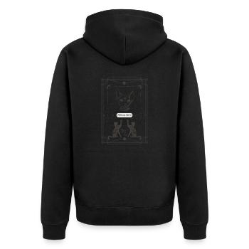 TAROT CHATS MYSTIQUES - Veste à capuche bio Premium Unisexe - noir - Dos - Nico (187cm)