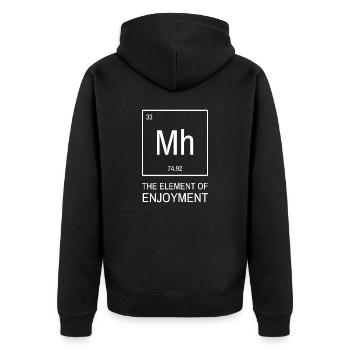 Mh das Element des Genießens im Periodensystem - Unisex Premium Bio Zip Hoodie - Schwarz - Hinten - Nico (187cm)