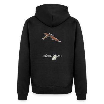 Pterosaurs // Illustration - Unisex Premium Organic Zip Hoodie - black - Back - Nico (187cm)