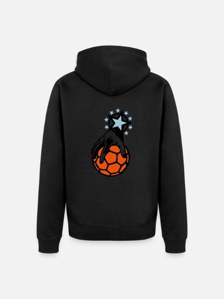 Handball Handgriff Hand mano - Unisex Premium Bio Zip Hoodie - Schwarz