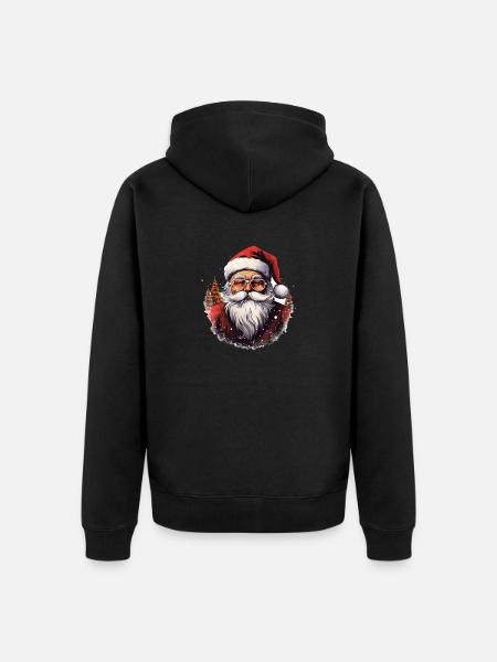 Weihnachtsmann - Unisex Premium Bio Zip Hoodie - Schwarz