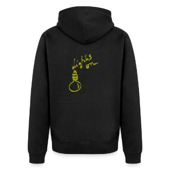 Lumières sur l'or - Veste à capuche bio Premium Unisexe - noir - Dos - Nico (187cm)