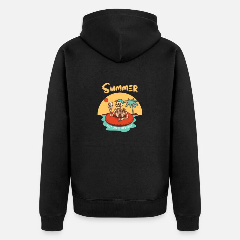 Été été summer - Veste à capuche bio Premium Unisexe - noir