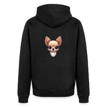 Majesté Chihuahua - Veste à capuche bio Premium Unisexe - noir - Dos - Nico (187cm)
