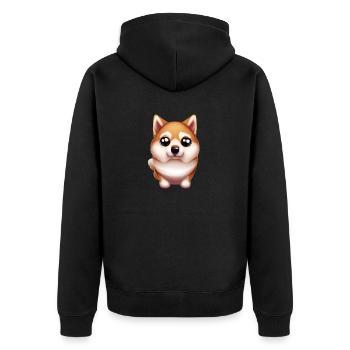 L'art du Shiba Inu - Veste à capuche bio Premium Unisexe - noir - Dos - Nico (187cm)