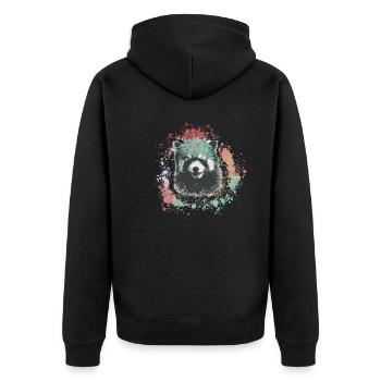 Red panda, graffiti, painting, panda bear, bear, colorful - Unisex Premium Organic Zip Hoodie - black - Back - Nico (187cm)