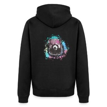 Red panda, graffiti, painting, panda bear, bear, colorful - Unisex Premium Organic Zip Hoodie - black - Back - Nico (187cm)