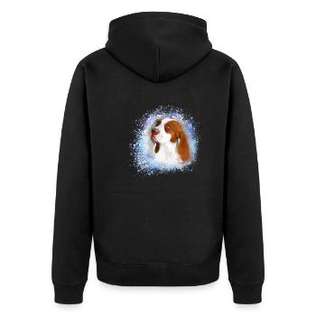 Catalburun, chien, graffiti, beige, peinture, boxer - Veste à capuche bio Premium Unisexe - noir - Dos - Nico (187cm)