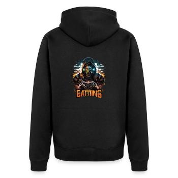 Video Game Controller Gamer Gaming Konsole PC - Unisex Premium Bio Zip Hoodie - Schwarz - Hinten - Nico (187cm)