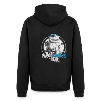 Gift Best Papuan Dinosaur Father's Day - Unisex Premium Organic Zip Hoodie - black - Back - Nico (187cm)