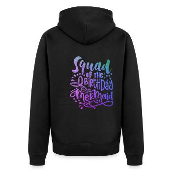 Squad Of The Birthday Mermaid Matching Family - Veste à capuche bio Premium Unisexe - noir - Dos - Nico (187cm)