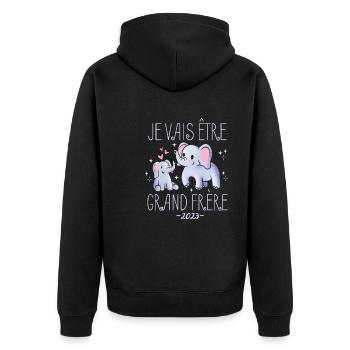 I'm going to be big brother 2023 future big brother - Unisex Premium Organic Zip Hoodie - black - Back - Nico (187cm)
