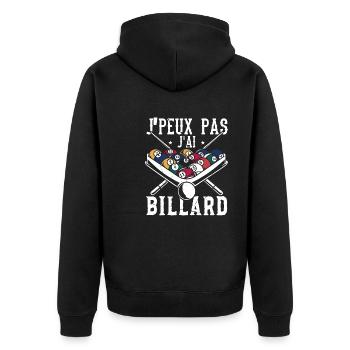 J'Peux Pas J'ai Billard Cadeau Humour - Veste à capuche bio Premium Unisexe - noir - Dos - Nico (187cm)