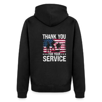 Soutien Aux Ancien Soldats États Unis Patriot - Veste à capuche bio Premium Unisexe - noir - Dos - Nico (187cm)